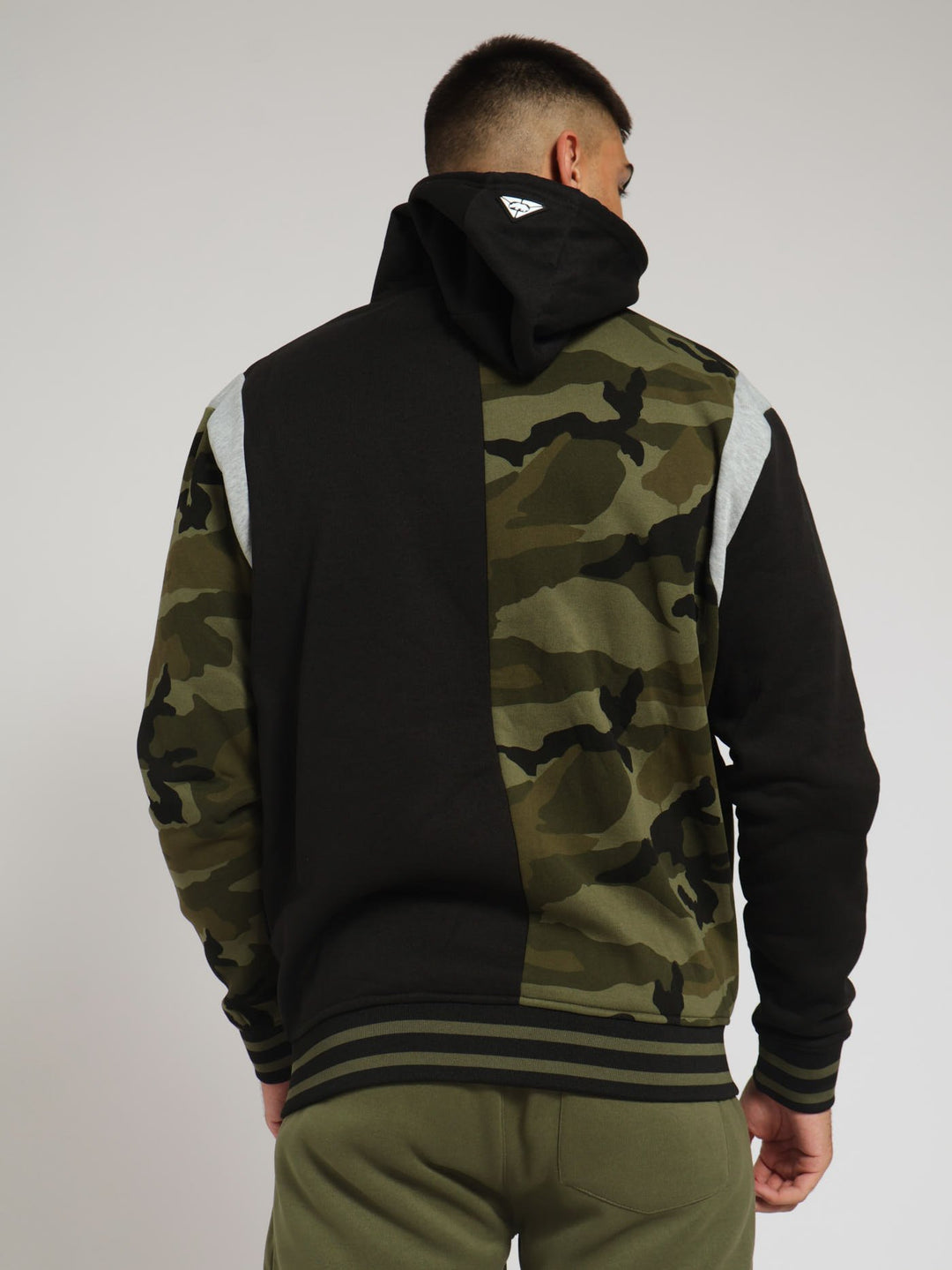 Camo Hooded Jacket - Black