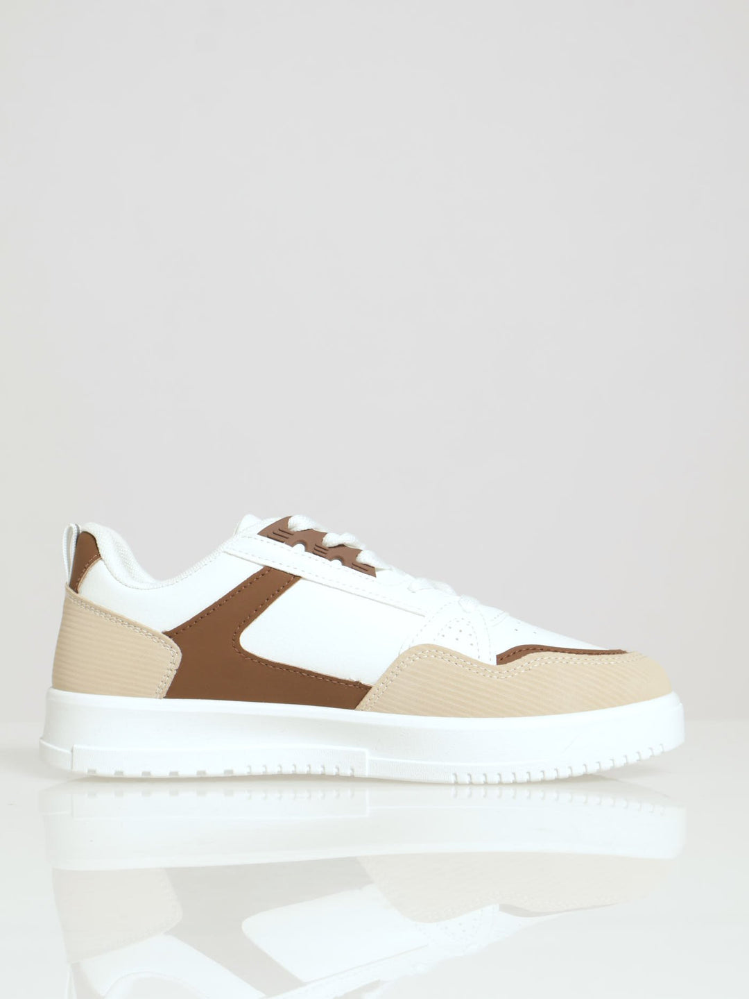 Multi Fabric Skater Sneaker - Natural