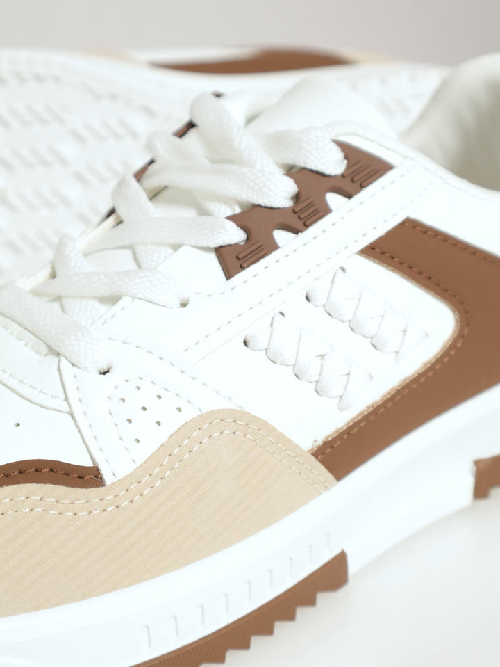 Multi Fabric Skater Sneaker - Natural