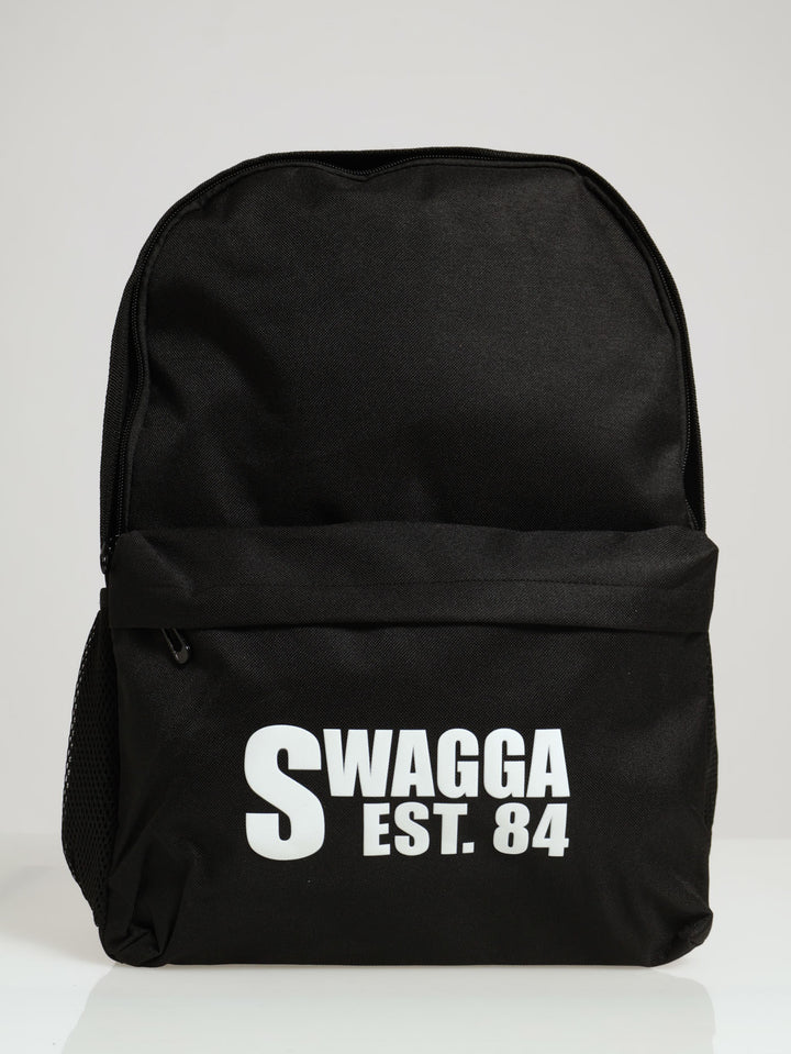 Pocket Print Backpack - Black