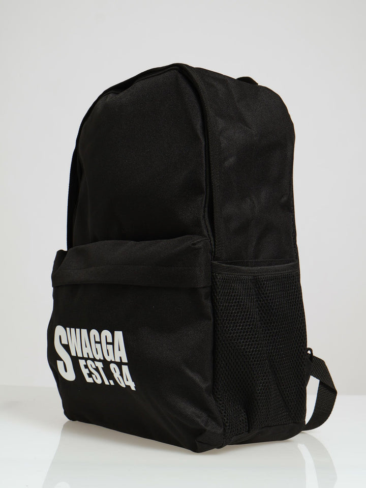 Pocket Print Backpack - Black