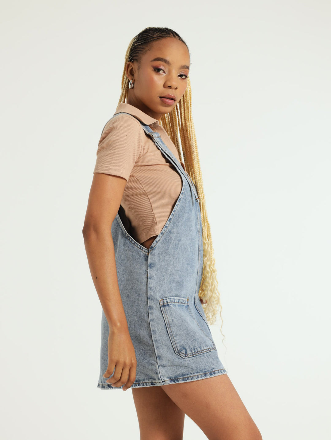 Denim Pini Dress - Blue