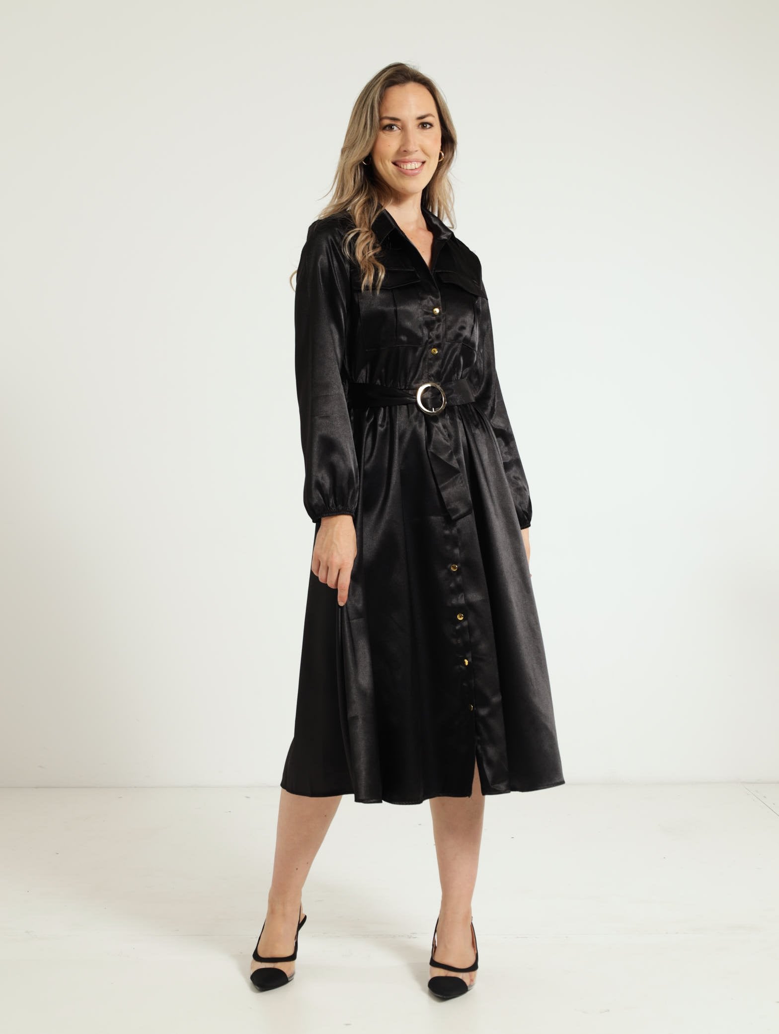 Utility Midi Dress - Black – Edgars