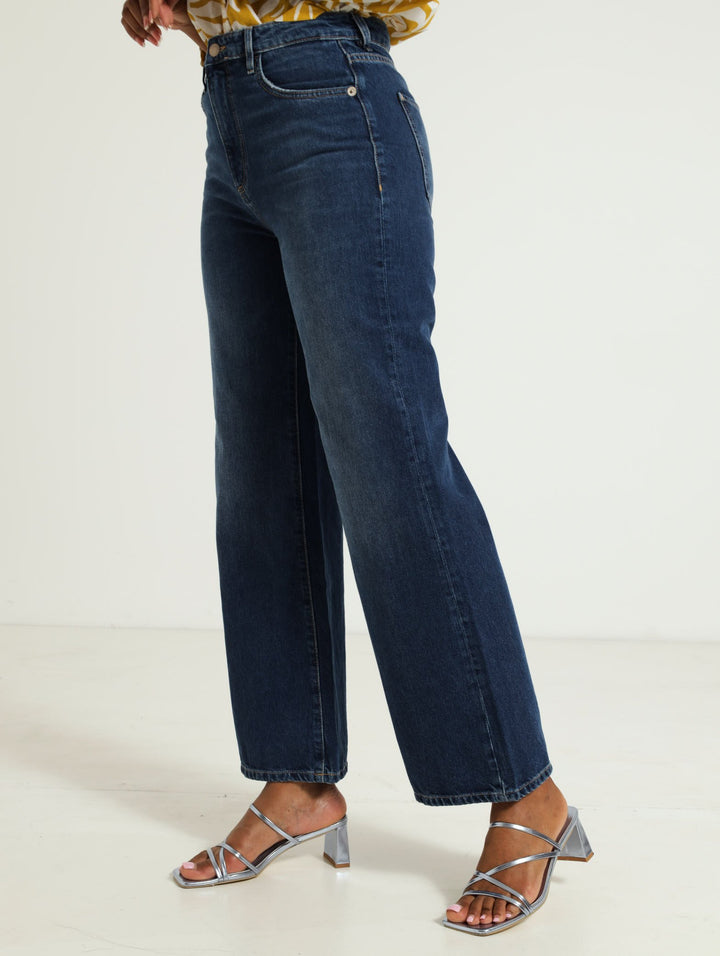 Ankle Wide Leg Denim Jeans Light blue Edgars