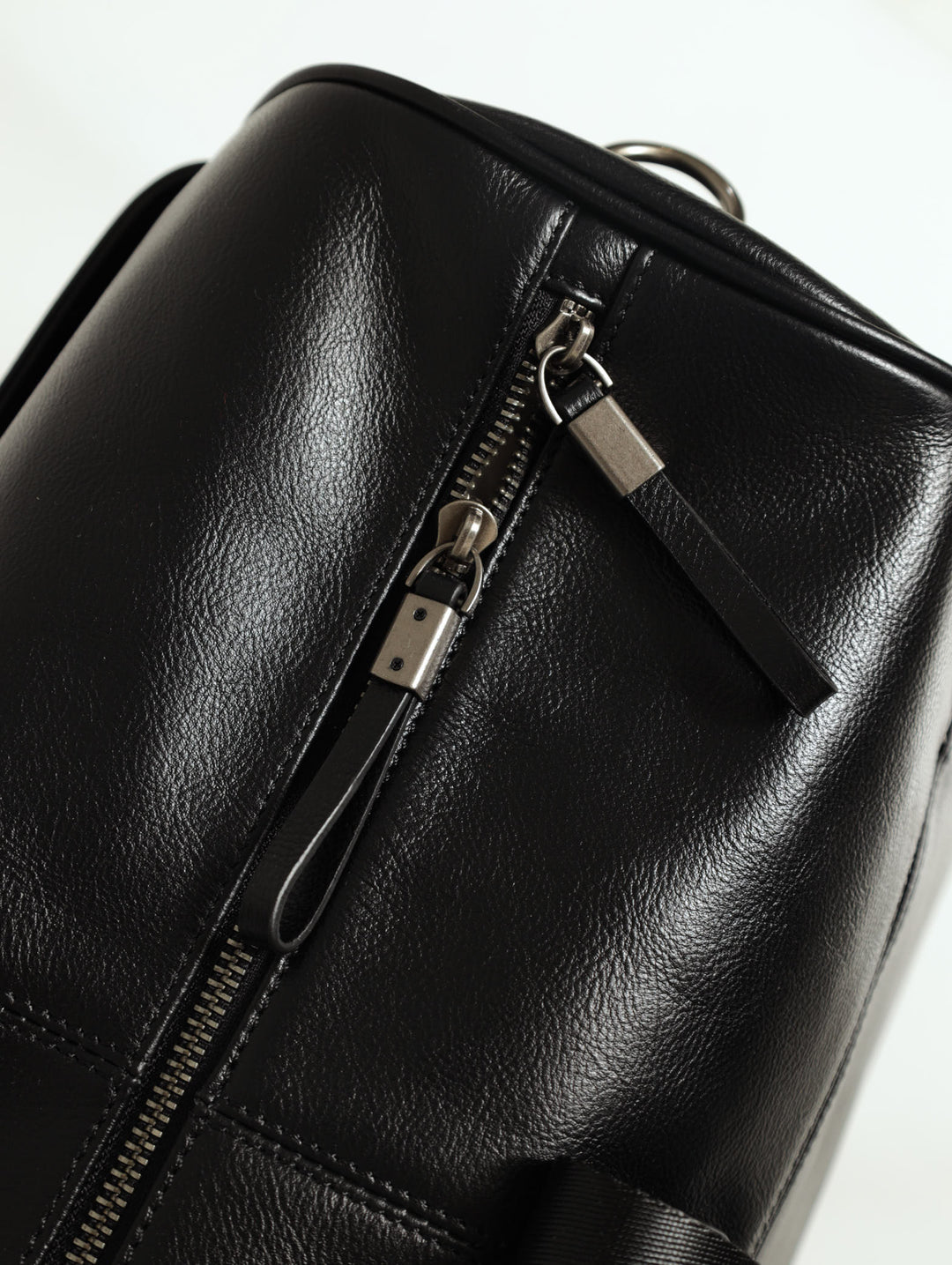 Leather Duffel Bag - Black