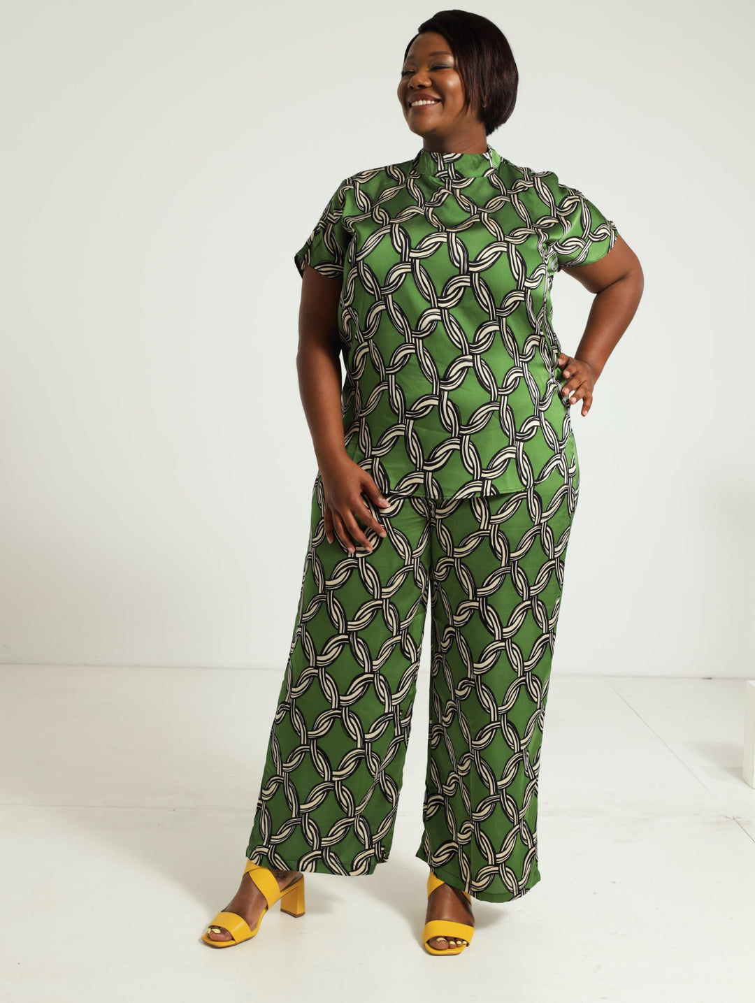 Satin Blouse - Green