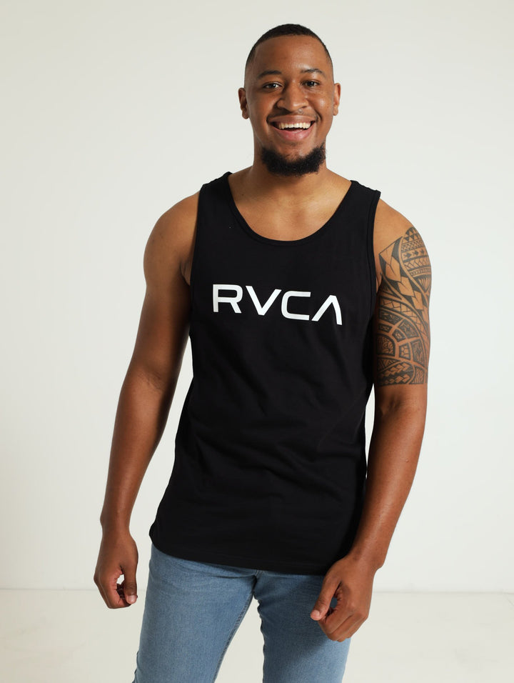 Big Chest Print Tank Top - Black