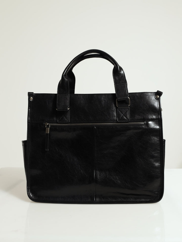 Leather Briefcase - Black
