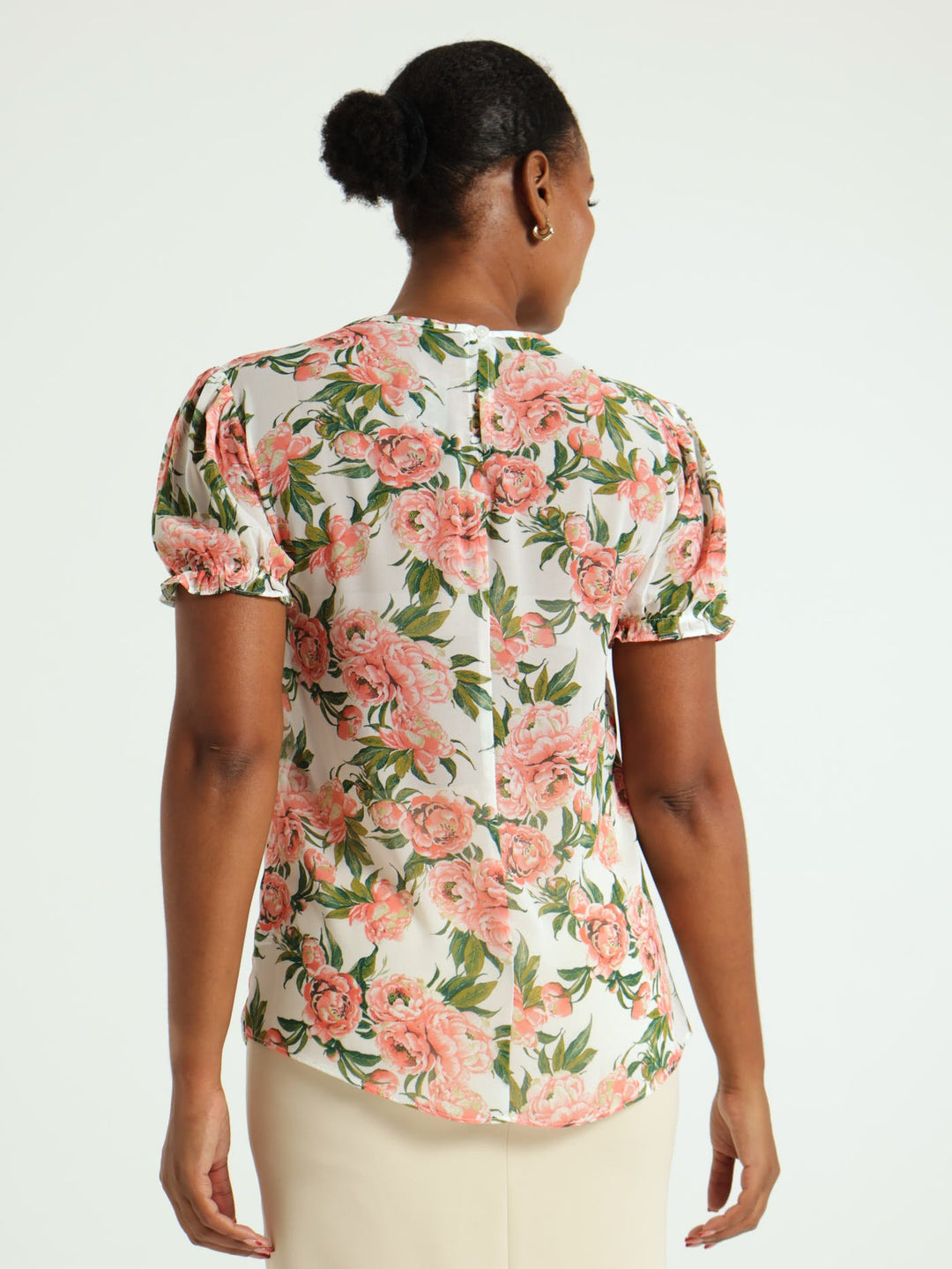 Keyhole Ballerina Sleeve Blouse