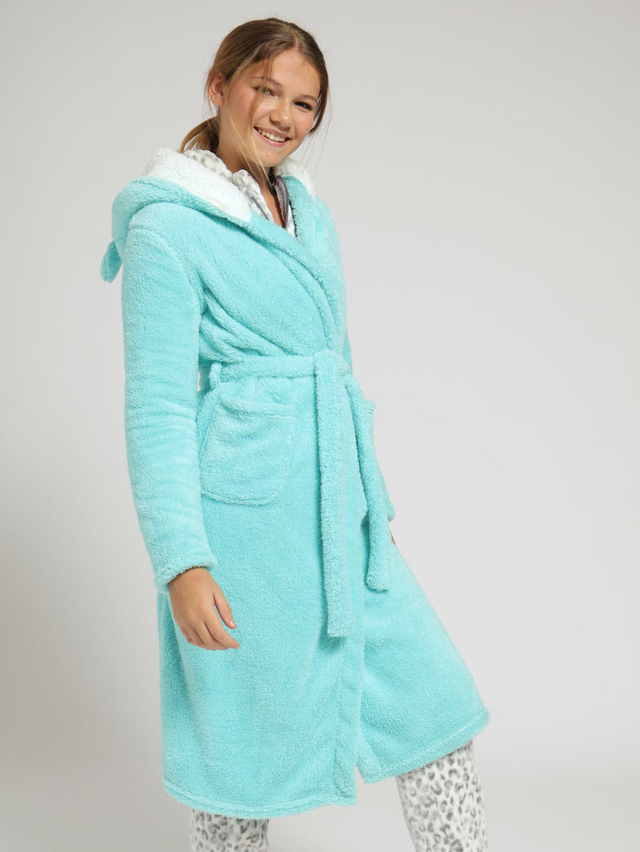 Girls Metalic Cat Gown - Blue