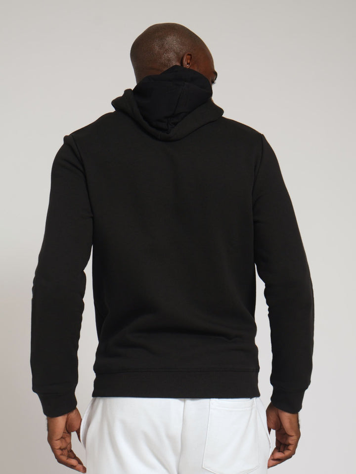 Zip Through Hoody - Black