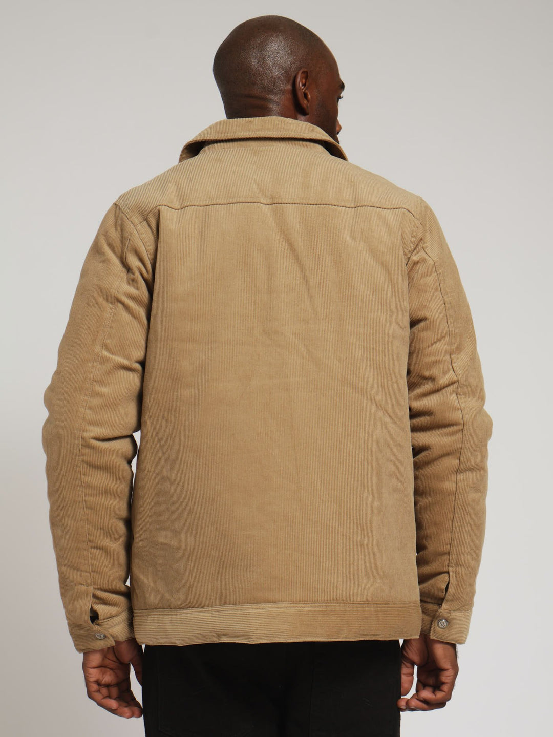 Corduroy Zip Through Jacket - Stone