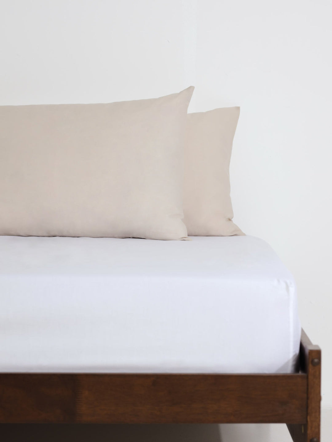 2 Pack 144TC Standard Pillow Case - Stone