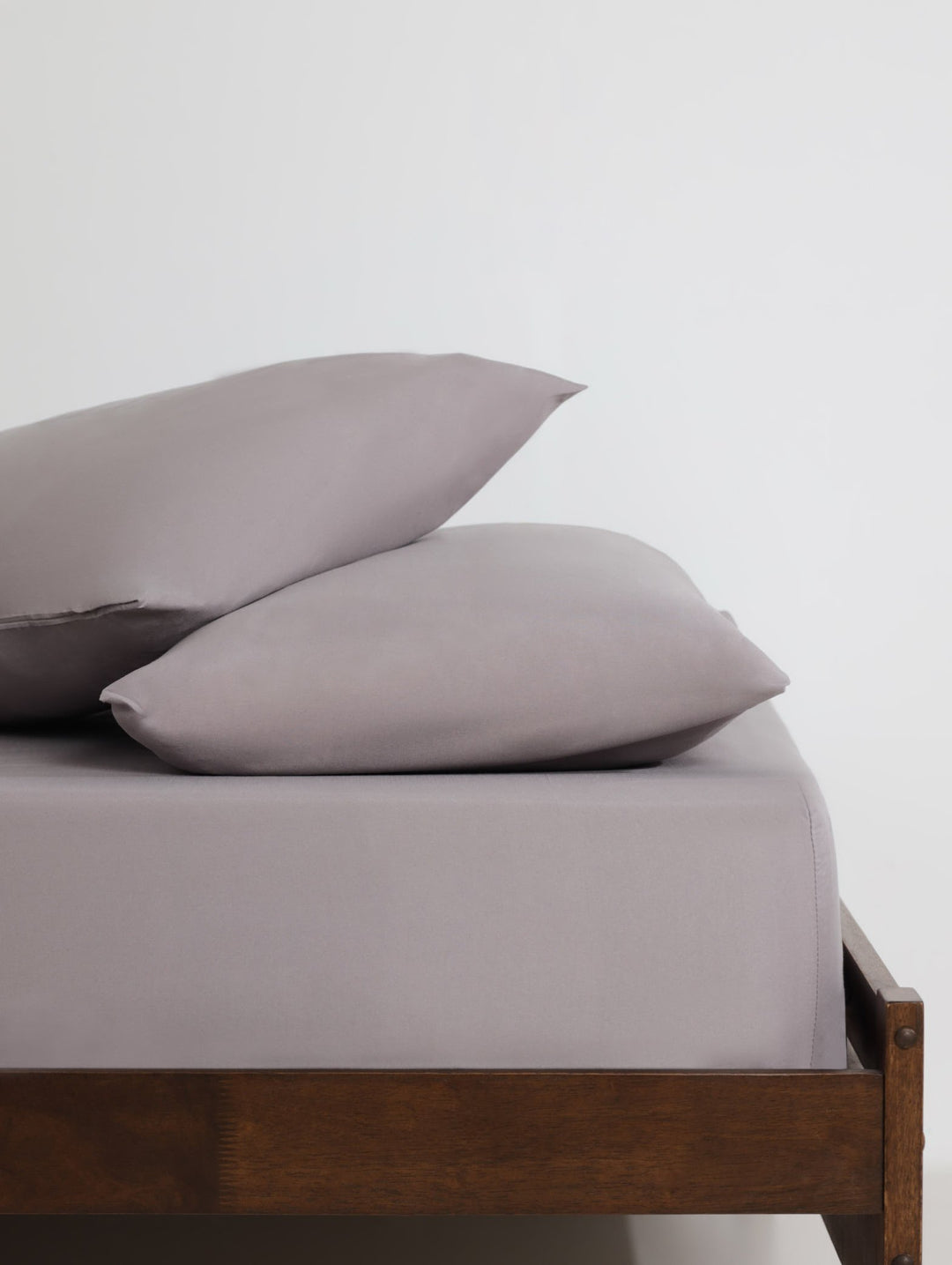 2 Pack 144TC Standard Pillow Case - Grey