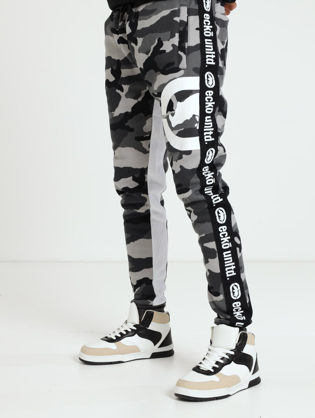 Camo Fleece Pants - Grey