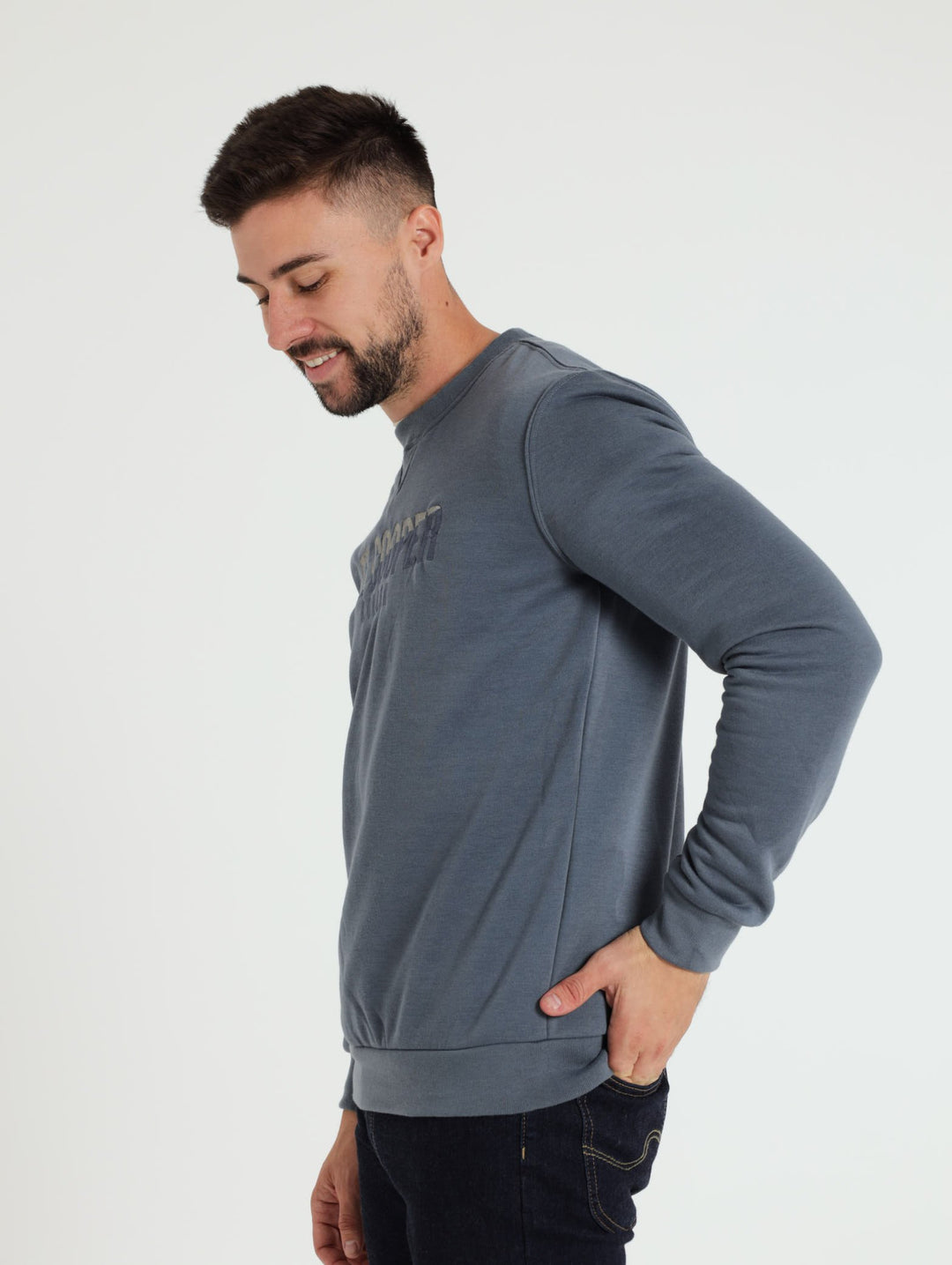 Starks Embroided Sweatshirt - Blue