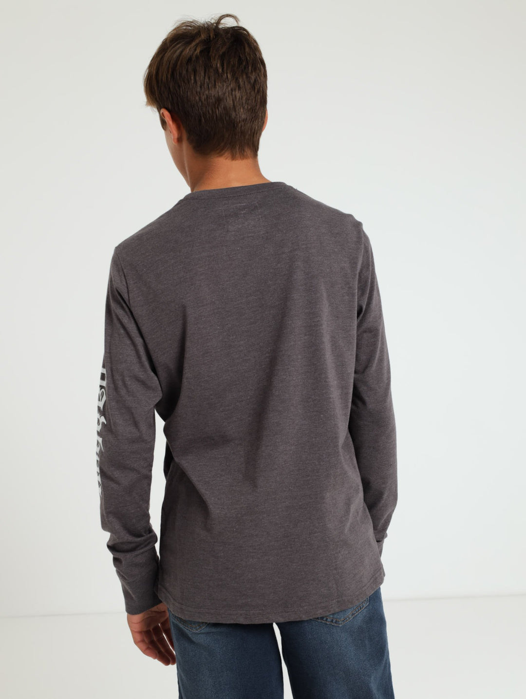 Boys Long Sleeve Tee - Charcoal