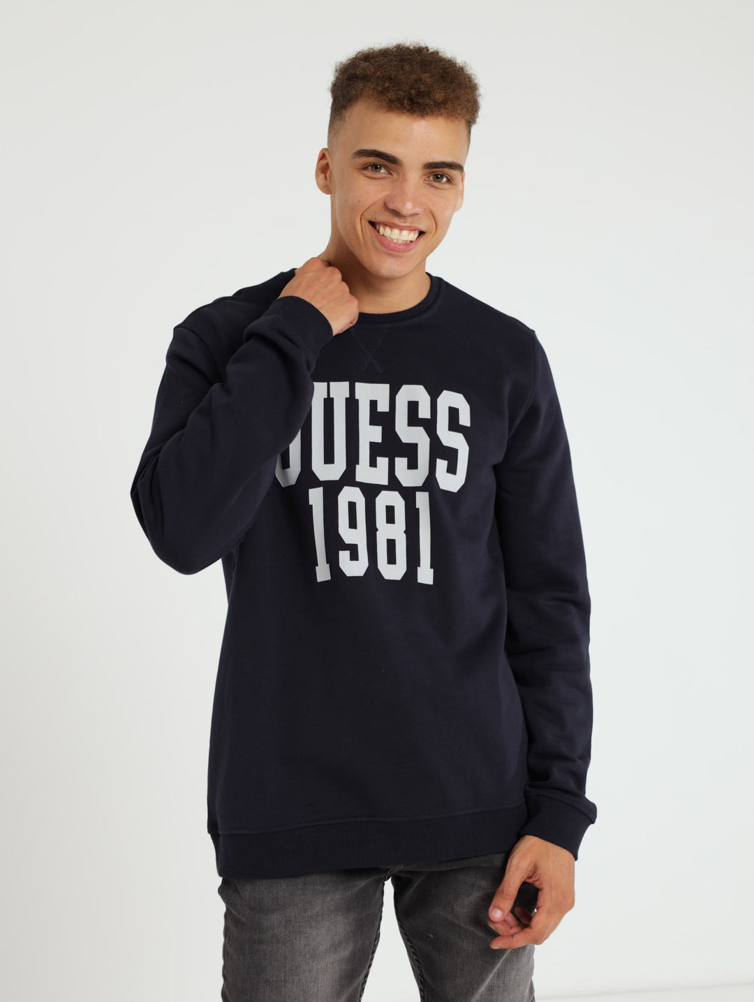 Brushed Fleece Sweat Top - Navy