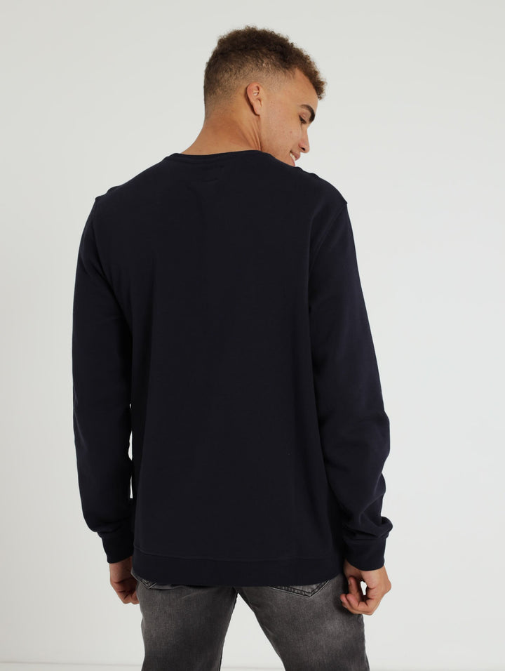 Brushed Fleece Sweat Top - Navy
