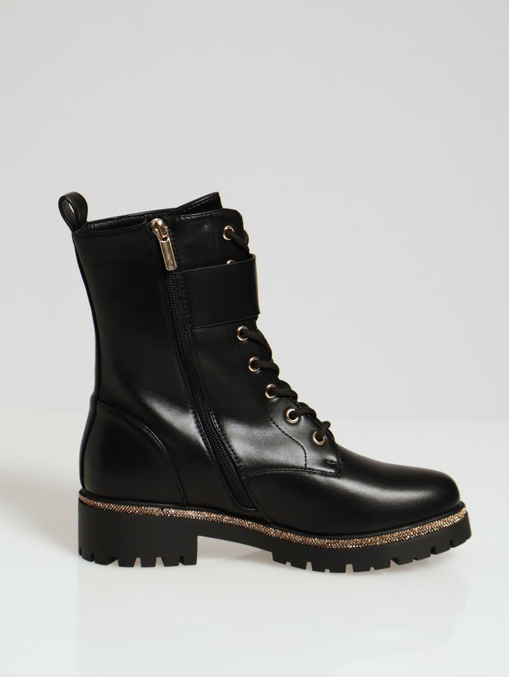 Janie Chunky Boot - Black