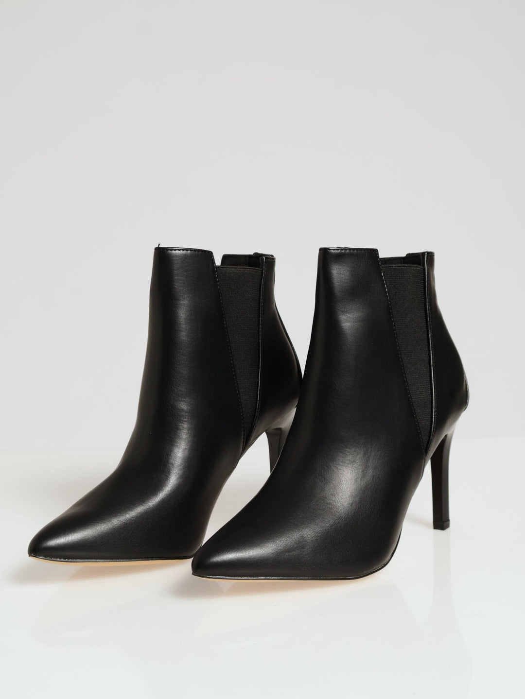 Pointed Stiletto Ankle Boot - Black