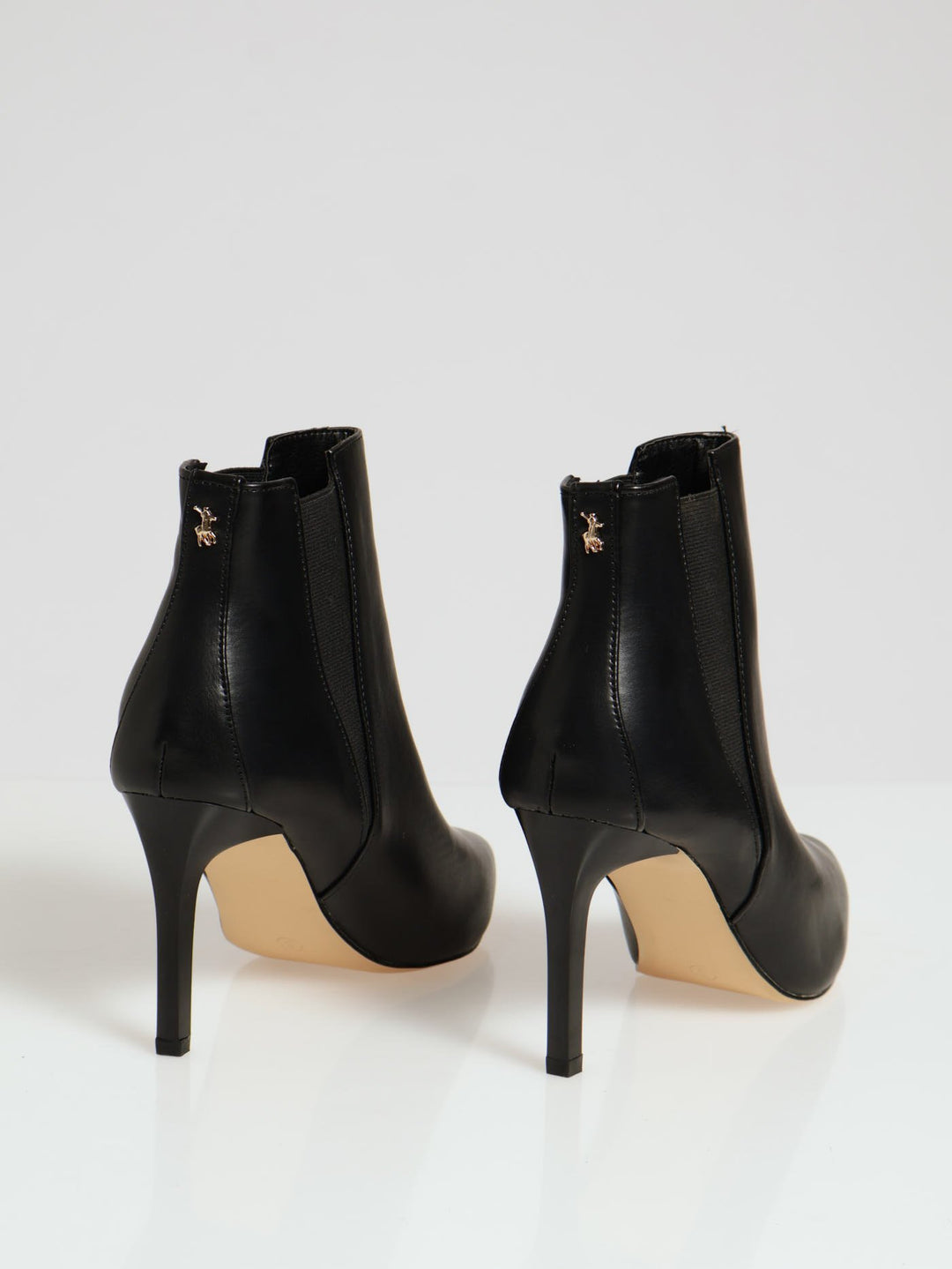 Pointed Stiletto Ankle Boot - Black