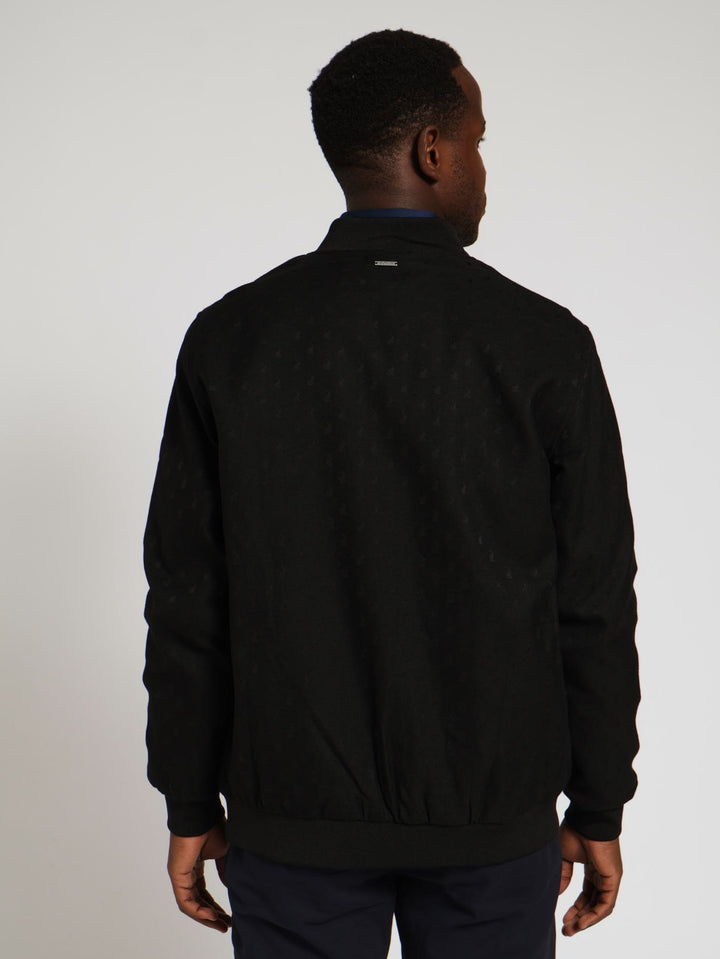 Monogram Bomber Jacket - Black