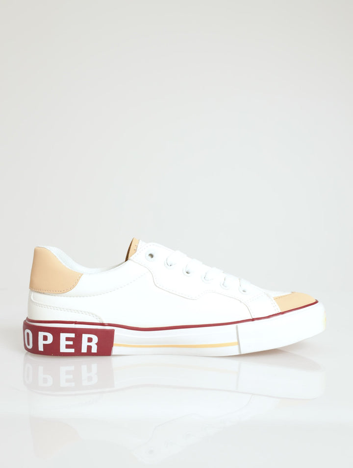Valentine Low Cut Lace-Up Sneaker - Off White