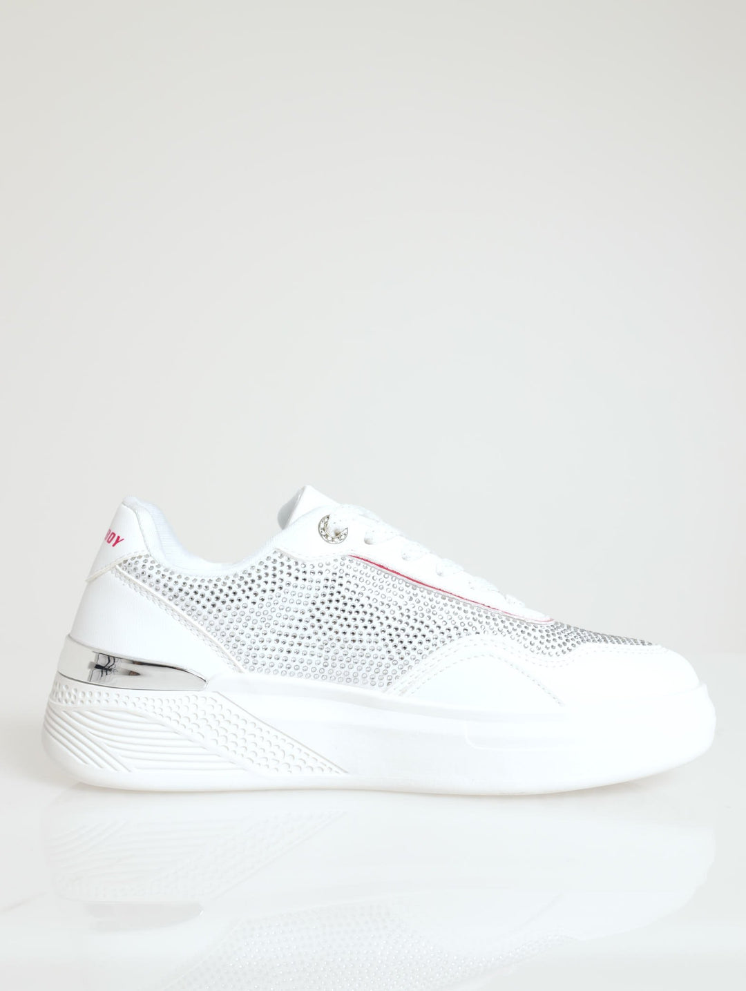 On My Way Rinestone Low Cut Sneaker - White