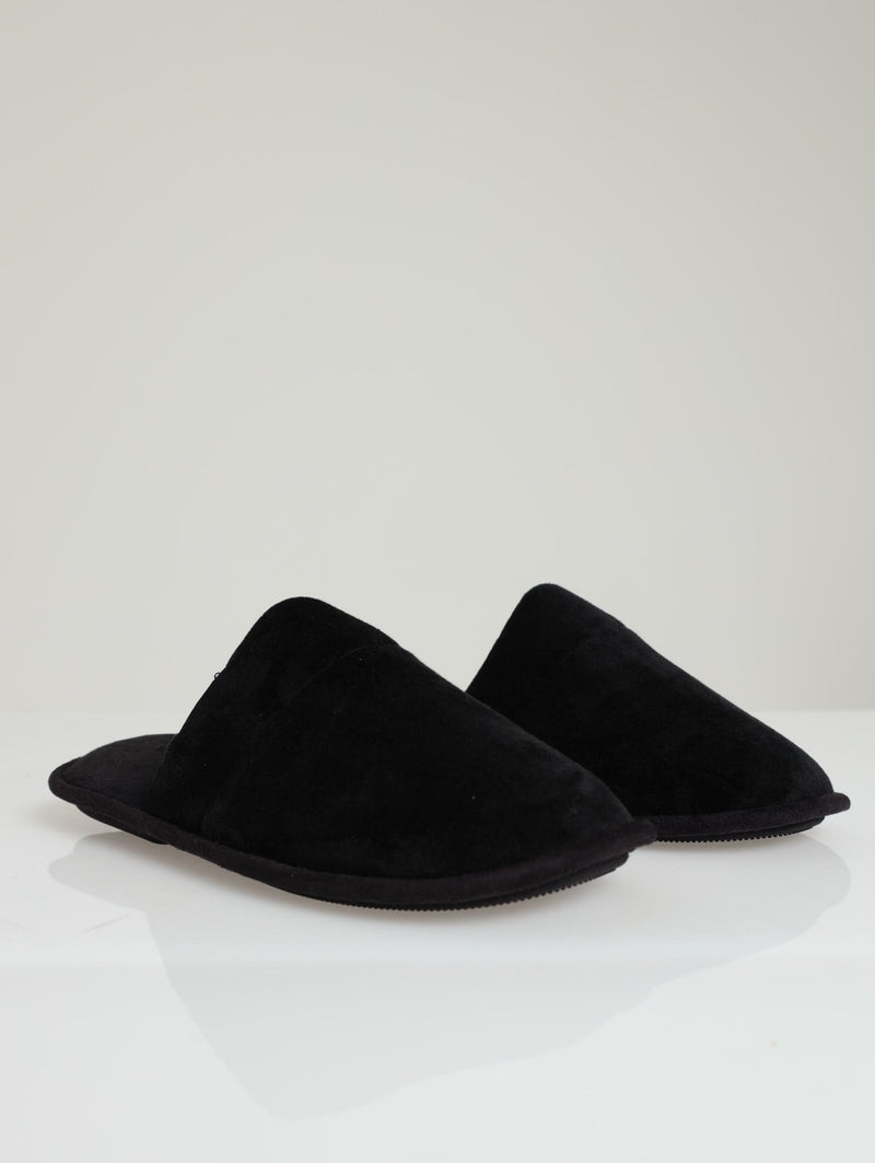 Open Back Slipper - Black