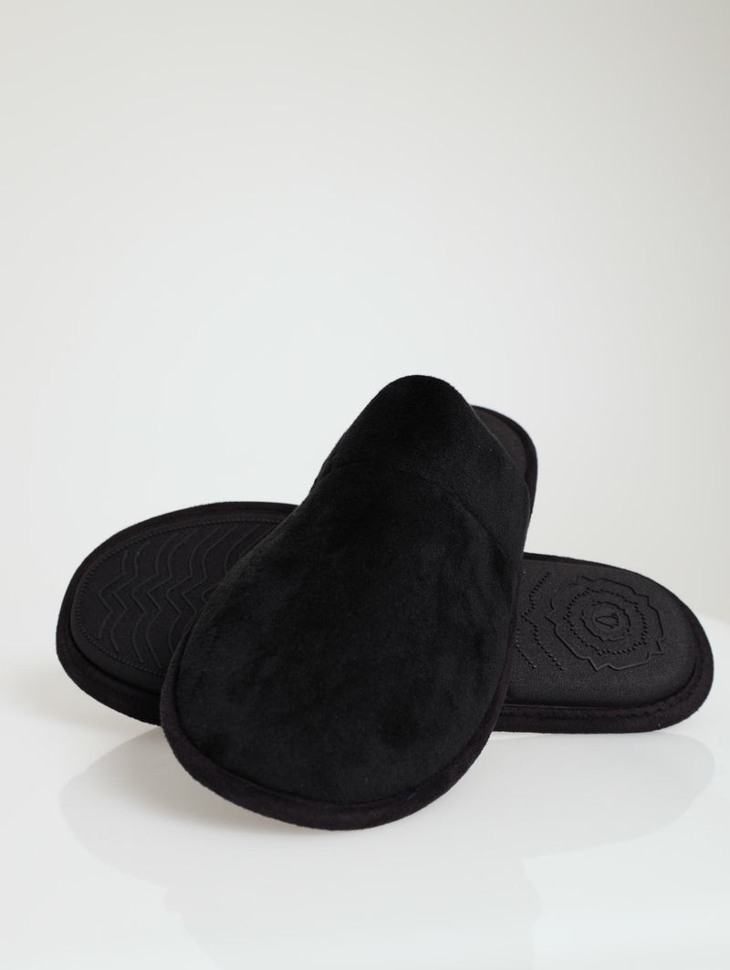 Open Back Slipper - Black