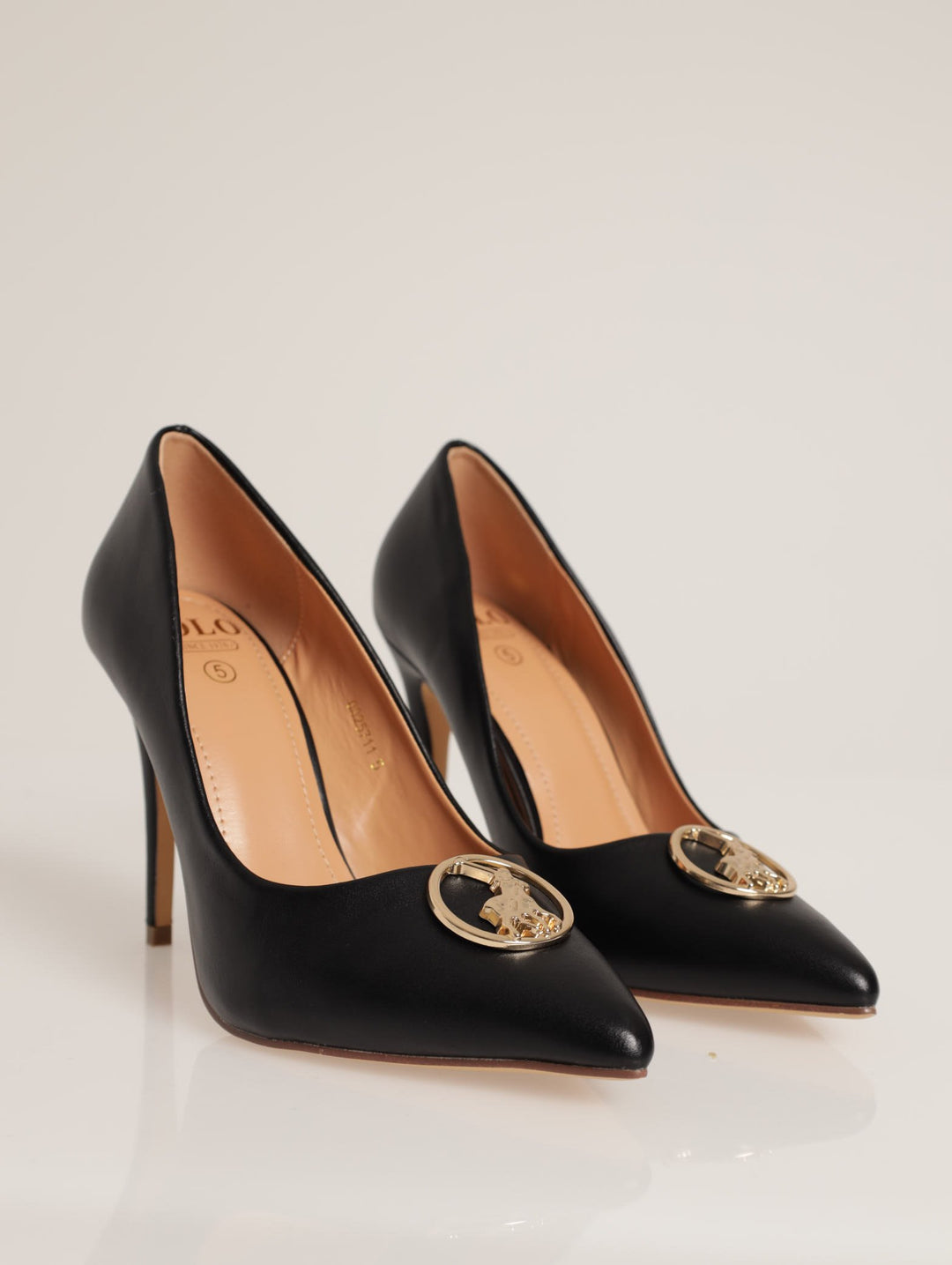 Circle Pony Trim Pump Heel - Black