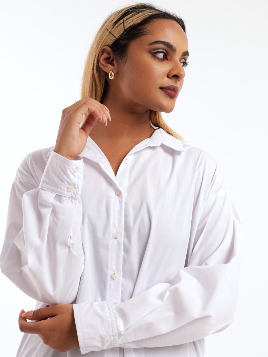 Ladies Oversized Shirt - White