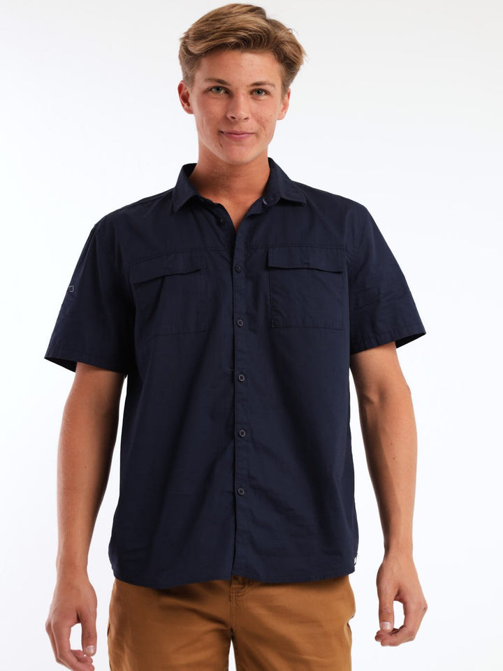 Mens Short Sleeve Utility Shirt