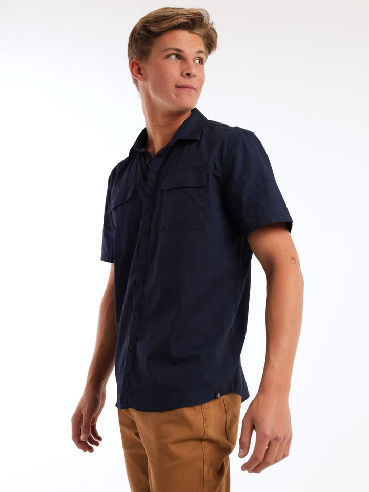 Mens Short Sleeve Utility Shirt