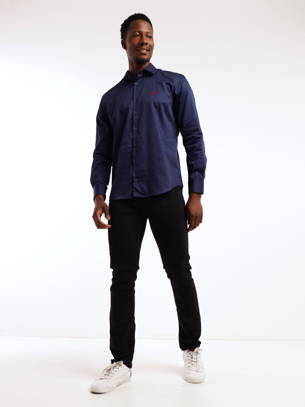 Men's Long Sleeve Shirt - Navy