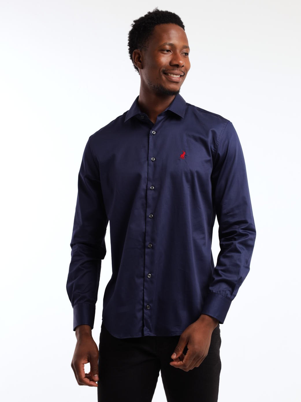 Men's Long Sleeve Shirt - Navy