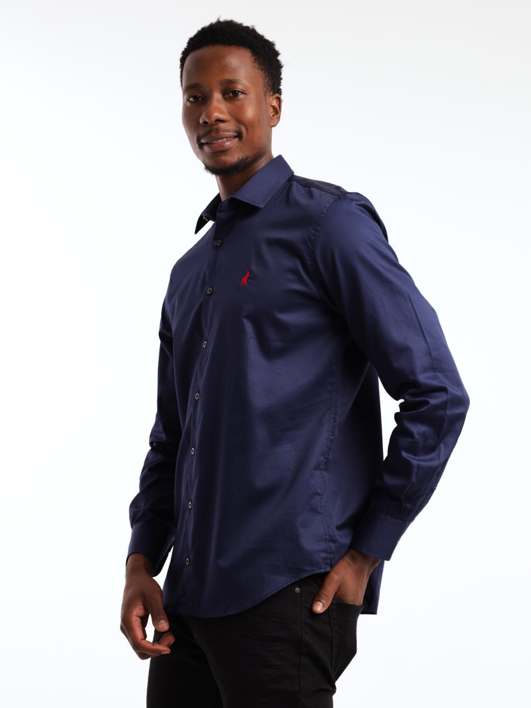 Men's Long Sleeve Shirt - Navy