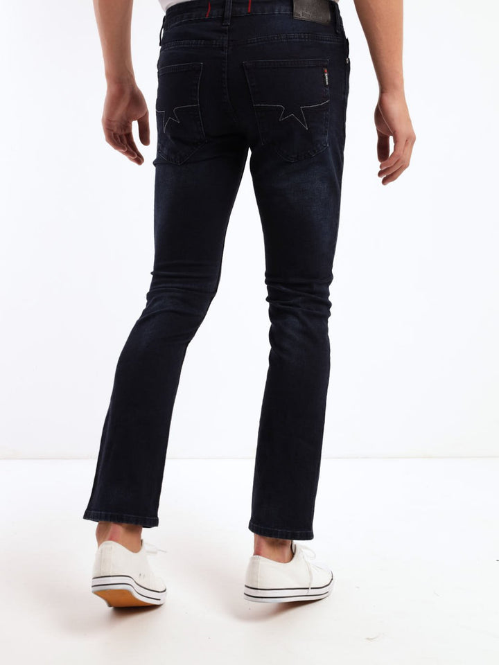 Men's Blue/Black Lambo Straight Denim Jean