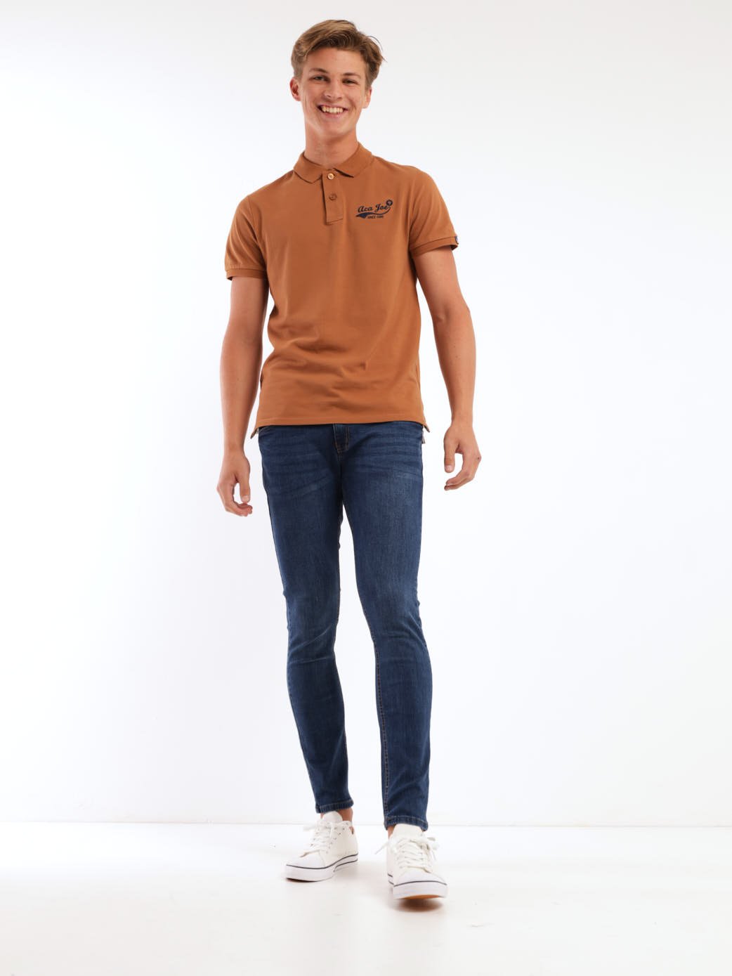 Men's Embroidered Golfer - Brown