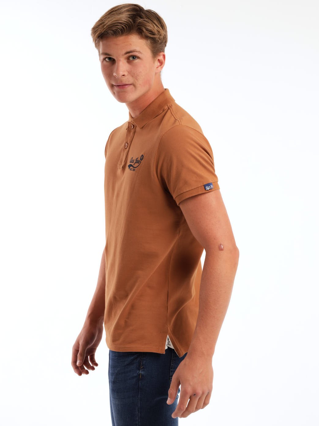 Men's Embroidered Golfer - Brown