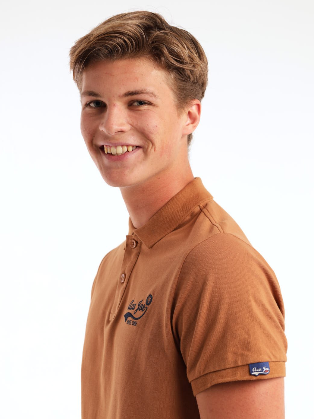 Men's Embroidered Golfer - Brown