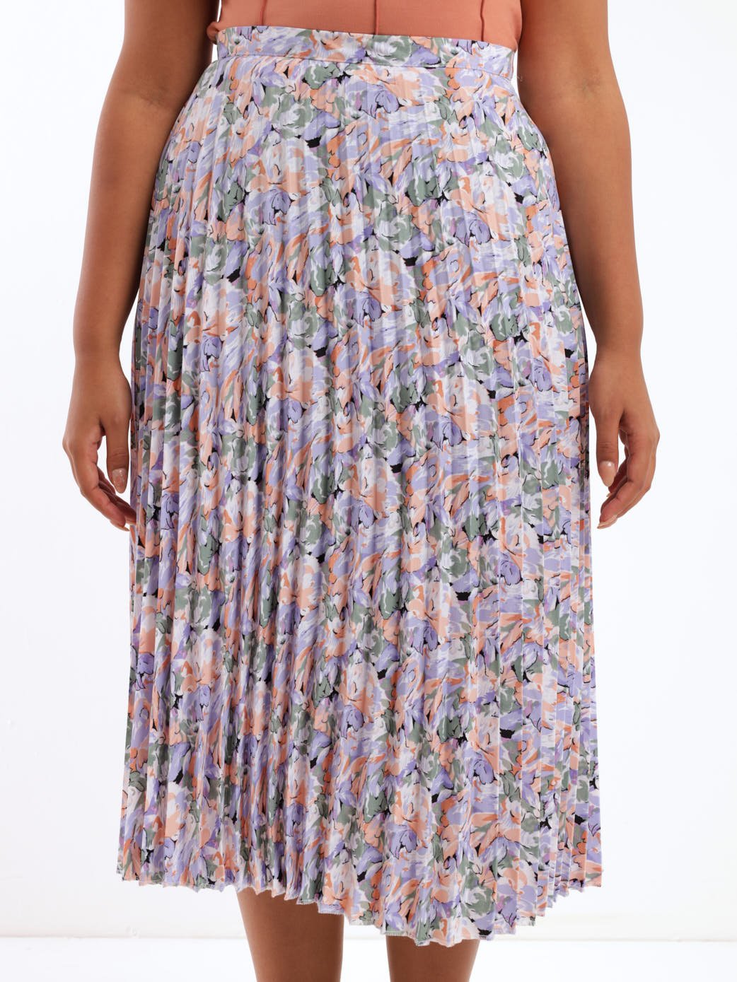 Ladies Floral Pleated Skirt