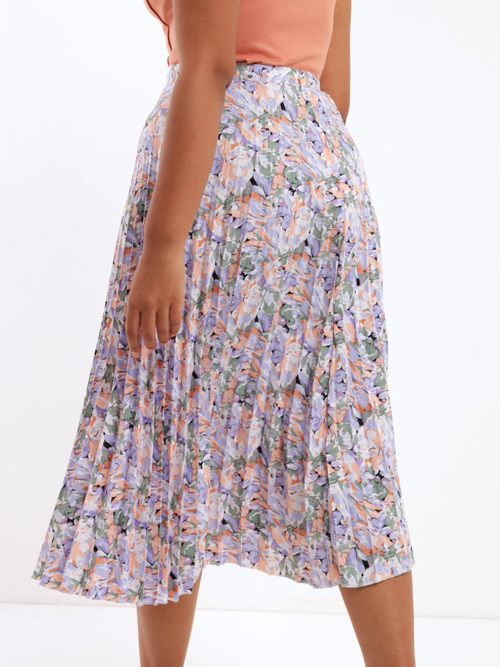 Ladies Floral Pleated Skirt