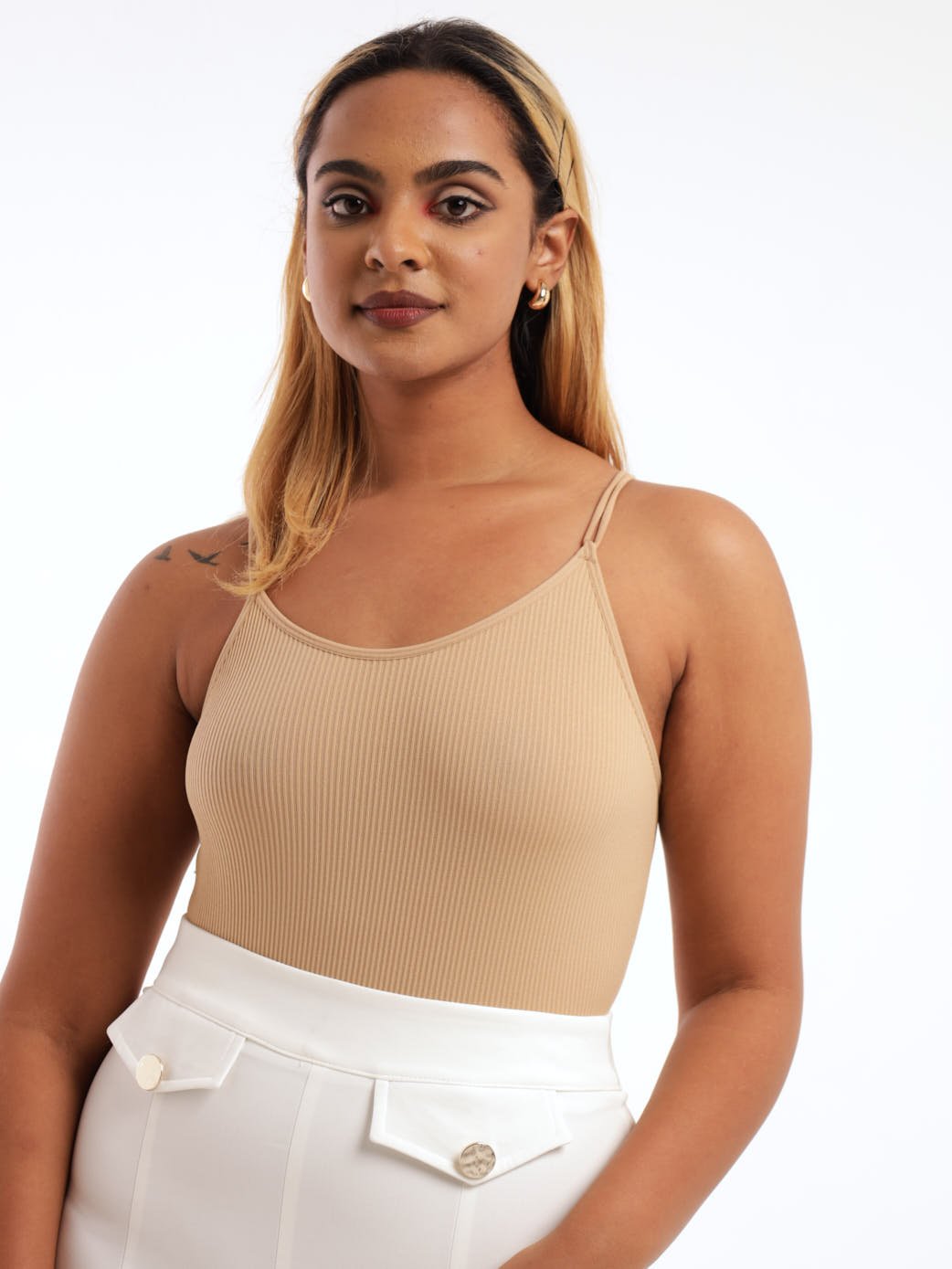 Ladies Seamless Bodysuit - Nude