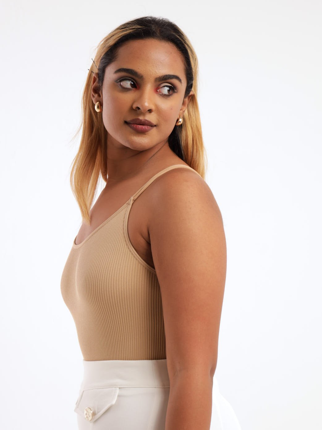 Ladies Seamless Bodysuit - Nude