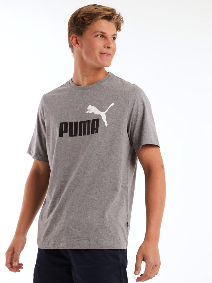 Mens 2 Col Logo Tee - Grey