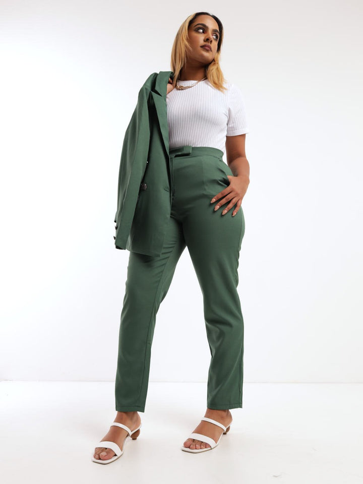 Ladies Slim Leg Pant - Forest Green