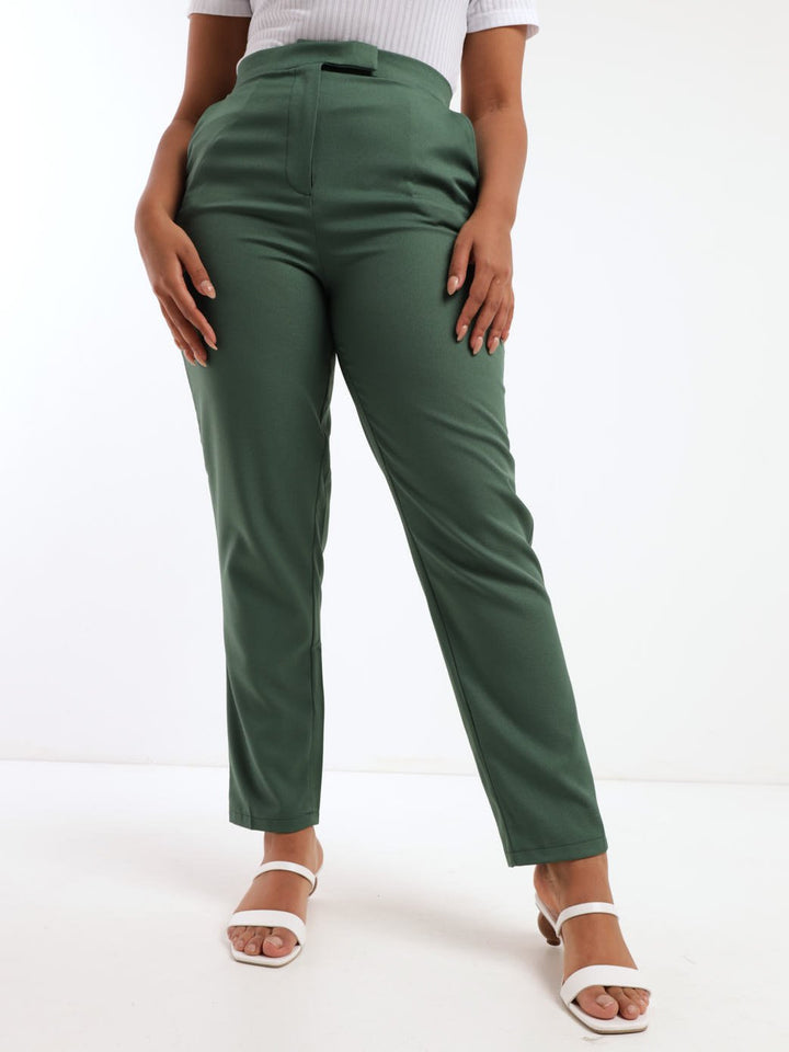 Ladies Slim Leg Pant - Forest Green