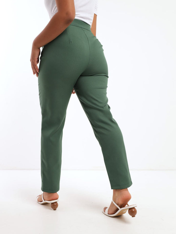 Ladies Slim Leg Pant - Forest Green